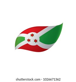 Burundi flag, vector illustration on a white background