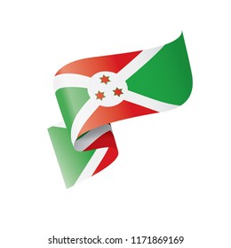 Burundi flag, vector illustration on a white background