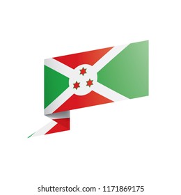 Burundi flag, vector illustration on a white background