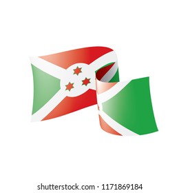 Burundi flag, vector illustration on a white background