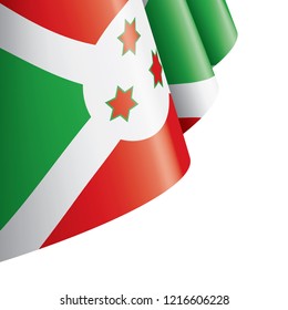 Burundi flag, vector illustration on a white background
