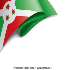 Burundi flag, vector illustration on a white background