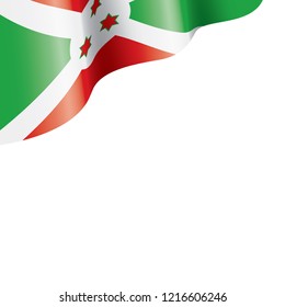 Burundi flag, vector illustration on a white background