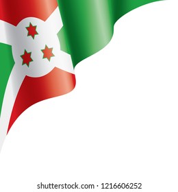 Burundi flag, vector illustration on a white background