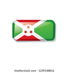 Burundi flag, vector illustration on a white background