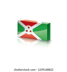 Burundi flag, vector illustration on a white background