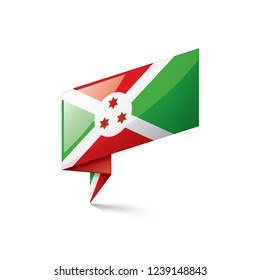 Burundi flag, vector illustration on a white background