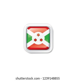 Burundi flag, vector illustration on a white background