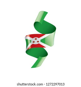Burundi flag, vector illustration on a white background