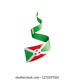 Burundi flag, vector illustration on a white background
