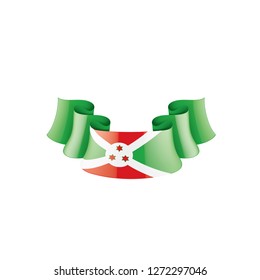 Burundi flag, vector illustration on a white background