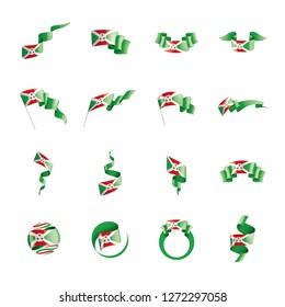 Burundi flag, vector illustration on a white background