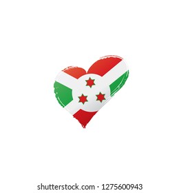 Burundi flag, vector illustration on a white background