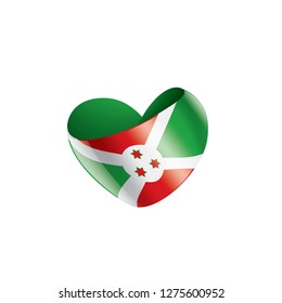 Burundi flag, vector illustration on a white background