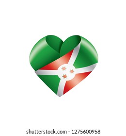 Burundi flag, vector illustration on a white background