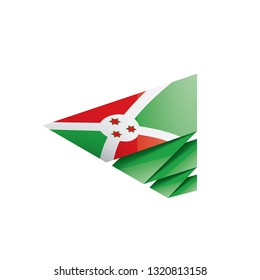 Burundi flag, vector illustration on a white background
