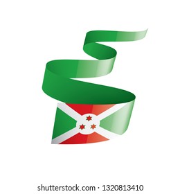 Burundi flag, vector illustration on a white background