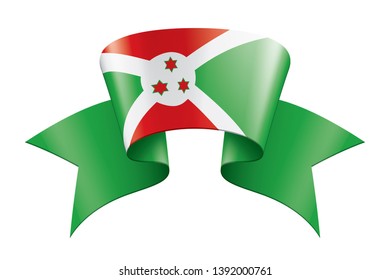 Burundi flag, vector illustration on a white background