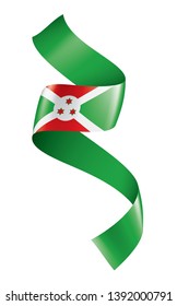 Burundi flag, vector illustration on a white background