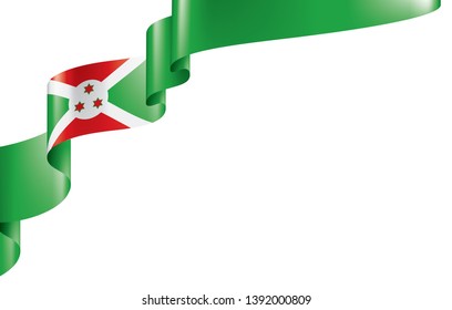 Burundi flag, vector illustration on a white background