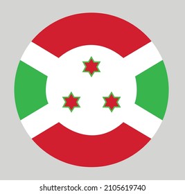 Icono de redondeo de la bandera de Burundi