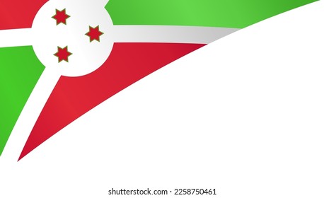 Burundi flag wave isolated on png or transparent background