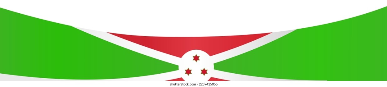 Burundi flag wave isolated on png or transparent background