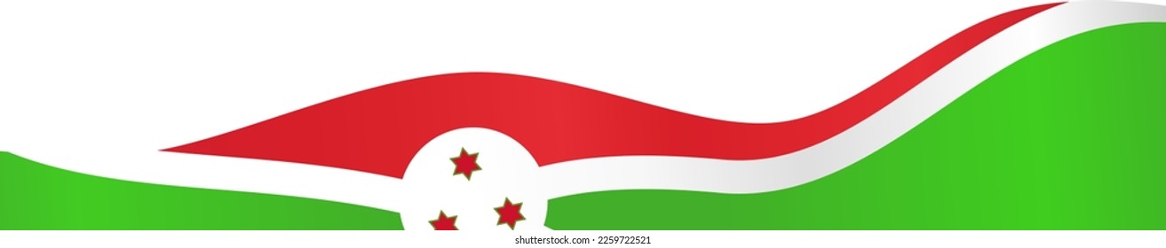 Burundi flag wave isolated on png or transparent background