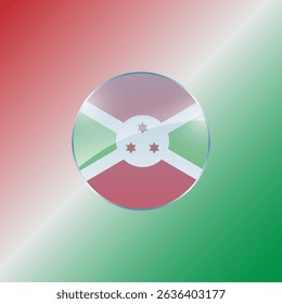 Burundi flags design vector illustration graphic of glossy buttons with identification pin vector illustration
