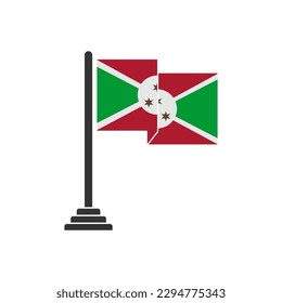 Burundi flags icon set, Burundi independence day icon set vector sign symbol