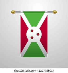 Burundi hanging Flag