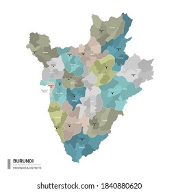 Burundi obtuvo un mapa detallado con subdivisiones. 