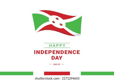 Burundi Independence Day. Vector Illustration. The illustration is suitable for banners, flyers, stickers, cards, etc.