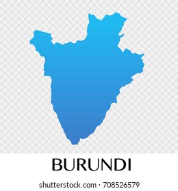 Burundi map in Africa  continent illustration design