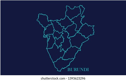 Burundi Map Background Vector eps10
