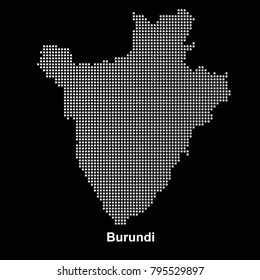 Burundi map dots. vector illustration.