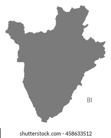 Burundi Map grey