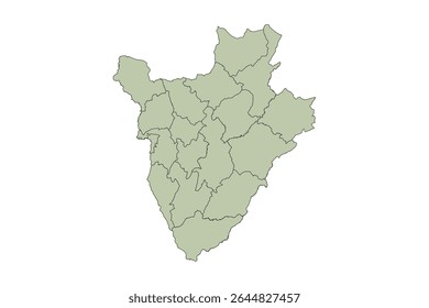 Burundi map icon. Burundi outline map. Simple icon design. Vector illustration