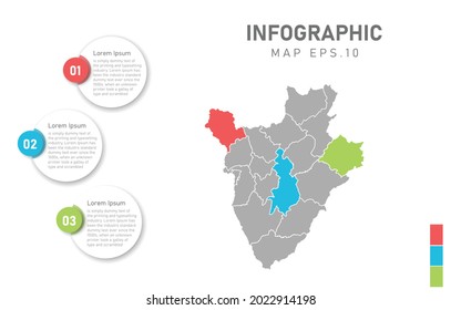 Burundi map infographic. Global business marketing concept. World transportation infographics data.