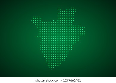 Burundi map, internet line, connected points. Burundi map with dot .Vector illustration Eps 10.