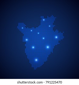 Burundi map page symbol for your web site design Burundi map logo, app, UI. Wire frame 3D mesh polygonal network line, design sphere, dot and structure. Burundi map.vector illustration eps 10