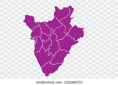 Burundi Map pink Color on White Background quality files Color (a50099) png