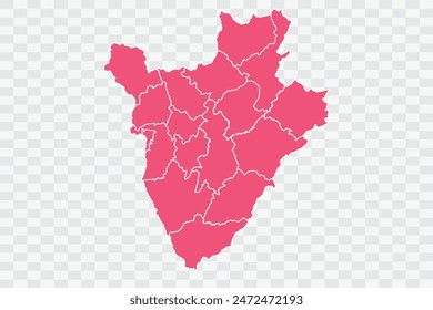 Burundi Map punch Color Background quality files png
