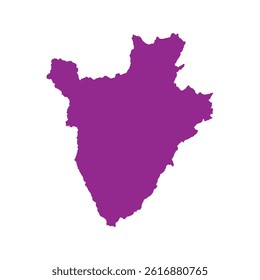 
Burundi map purple vector design
