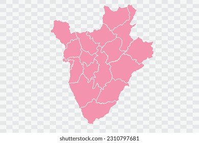 Burundi Map Rose Color Background quality files png