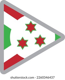 Burundi-Nationalflagge-Symbol, Vektorgrafik-Material