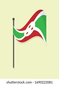 Burundi national flag simple vector design 