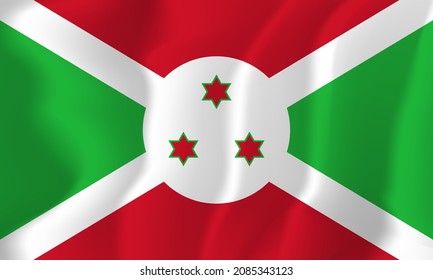 Burundi national flag soft waving background illustration