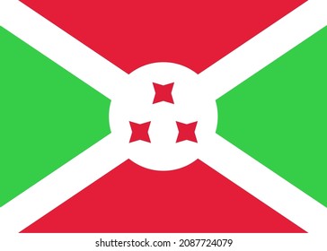 Símbolo de vectores de bandera nacional de Burundi