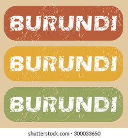 Burundi on colored background